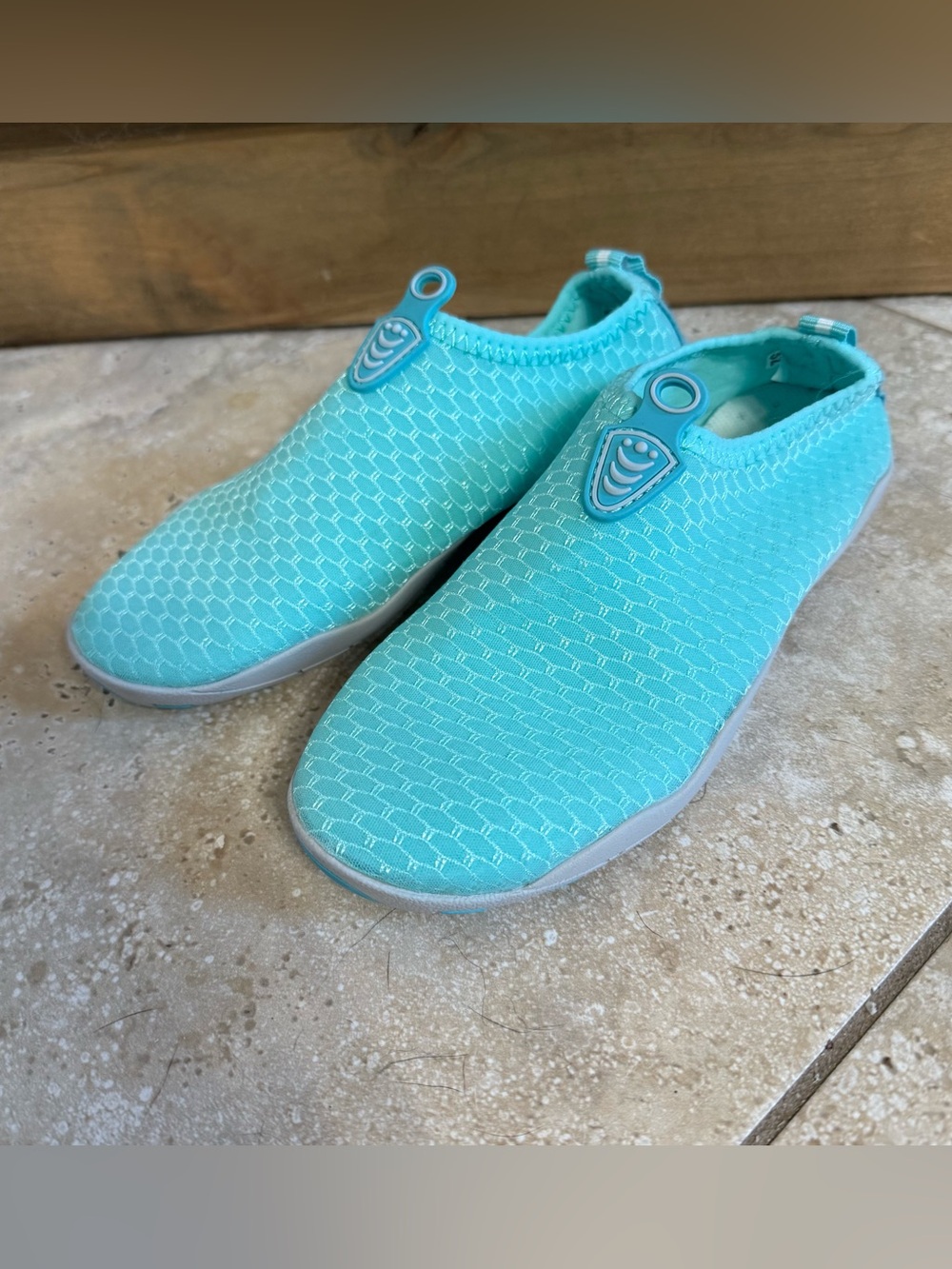 Kids Unisex Light Aqua Blue Swim Water Shoes - Size 13